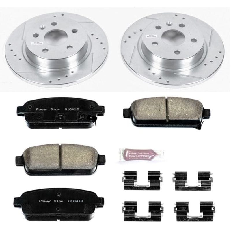 PowerStop — Z23 Daily Driver Carbon-Fiber Ceramic Brake Pad and Drilled & Slotted Rotor Kit