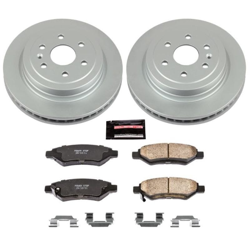 PowerStop — Genuine Geomet Coated Rotor and Low-Dust Ceramic Brake Pad Kit