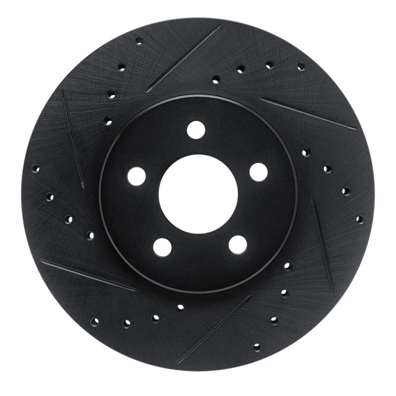 R1 Concepts — R1 Concepts Brake Rotor Drilled and Slotted Black