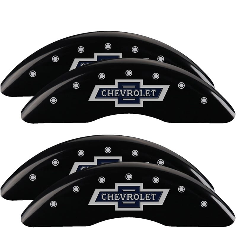 MGP — Set of 4 caliper covers, Engraved Front and Rear: 100 Anniversary logo, Black po
