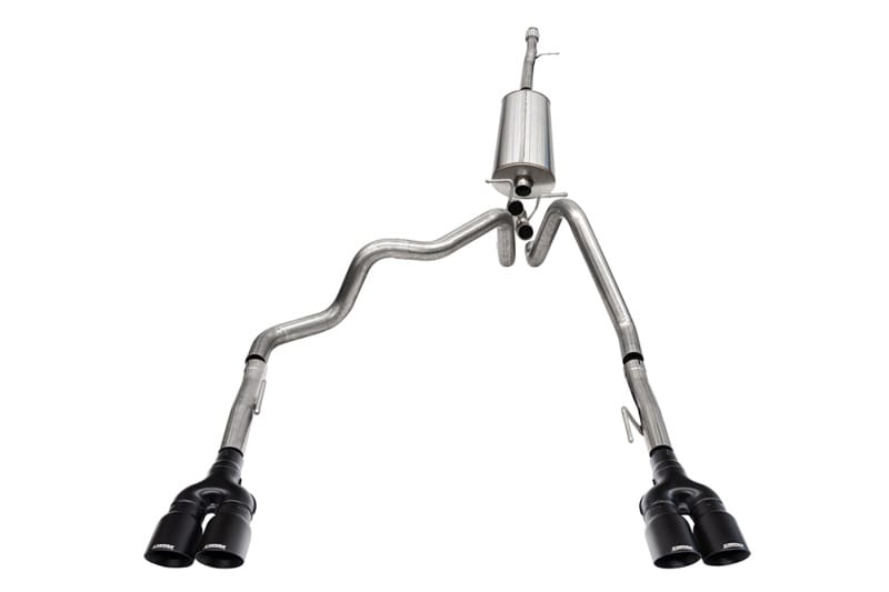 CORSA Performance — 3.0in.-2.5in. Cat-Back Dual Rear Exit Exhaust System with Twin 4.0in. Black Powd