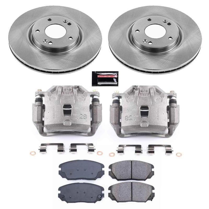 PowerStop — OE Stock Replacement Low-Dust Ceramic Brake Pad, Rotor and Caliper Kit