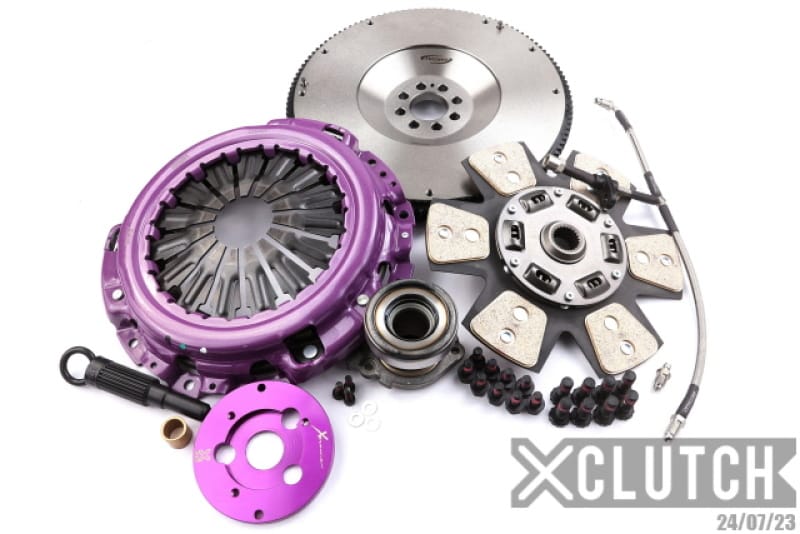 XCLUTCH — Clutch Kit Inc Chromoly Flywheel + HRB; Stage 2  Sprung Ceramic Clutch Disc
