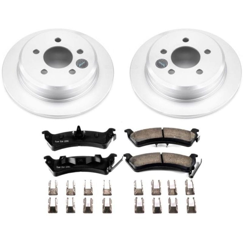 PowerStop — Genuine Geomet Coated Rotor and Low-Dust Ceramic Brake Pad Kit
