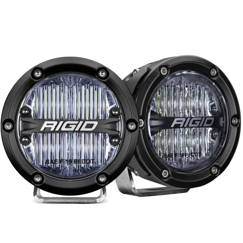 Rigid Industries — 360-SERIES 4 INCH LED SAE FOG BEAM WHITE; PAIR
360-Series PRO SAE Fog White Pair