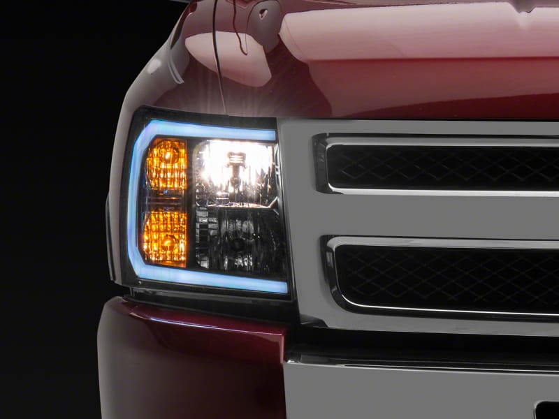 Raxiom — Raxiom 07-13 Chevrolet Silverado 1500 Axial Series Headlights w/ LED Bar- Blk Housing (Clear Lens)
Headlights