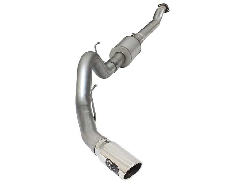 aFe — ATLAS 4 IN Aluminized Steel Cat-Back Exhaust System w/ Muffler & Polished Tip
