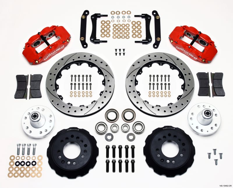 Wilwood — KIT,FRONT,CAMARO,79-81,FNSL6R,BIG BRAKE 12.88 ROTOR,DRILL,RED
