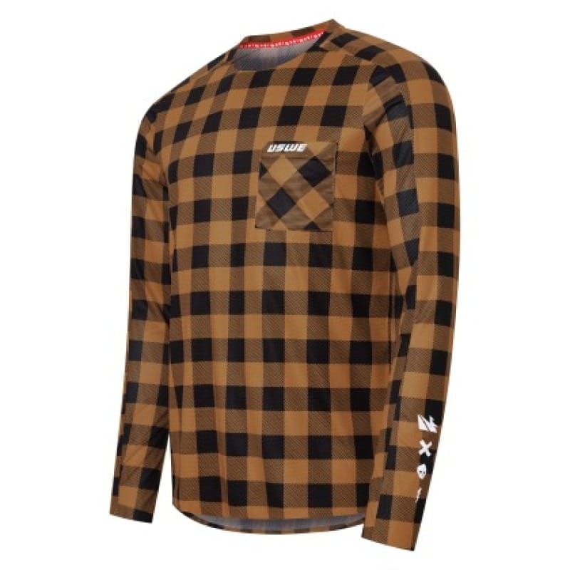 USWE — USWE Flannel Long Sleeve Lightweight Off-Road Jersey Bronze - Large