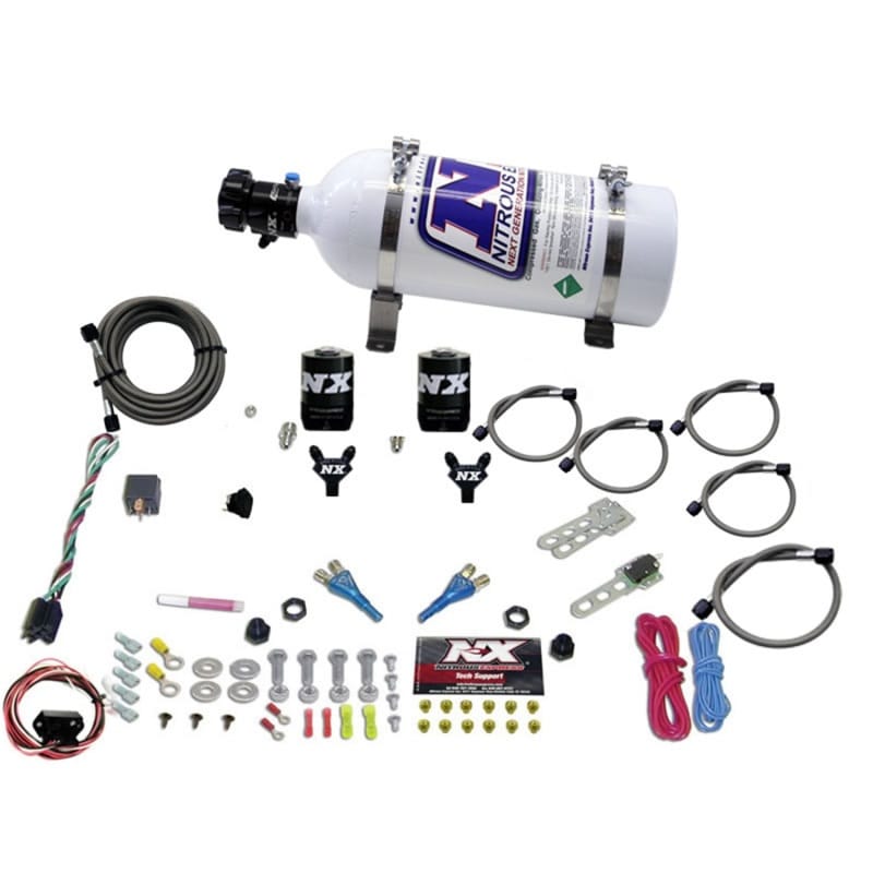 Nitrous Express — NISSAN / INFINITY DUAL NOZZLE (35-150HP) W/ 5LB BOTTLE
Nitrous Oxide Injection System Kit
