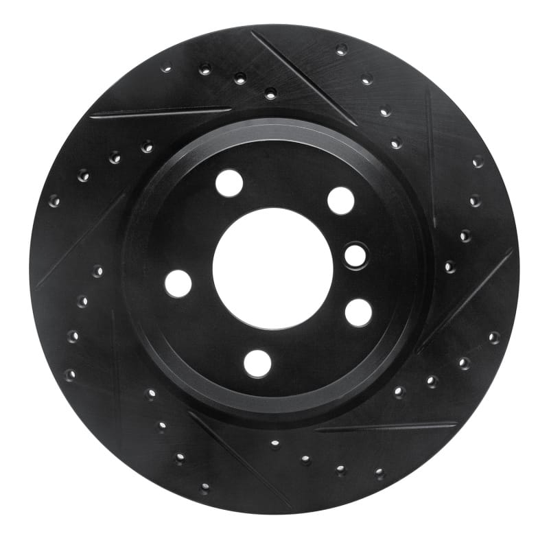 R1 Concepts — R1 Concepts Brake Rotor Drilled and Slotted Black