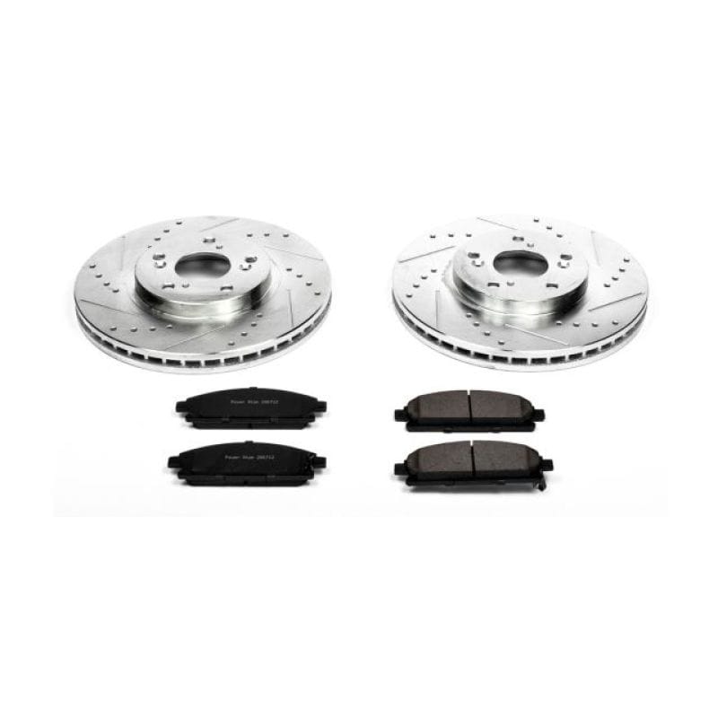 PowerStop — Z23 Daily Driver Carbon-Fiber Ceramic Brake Pad and Drilled & Slotted Rotor Kit