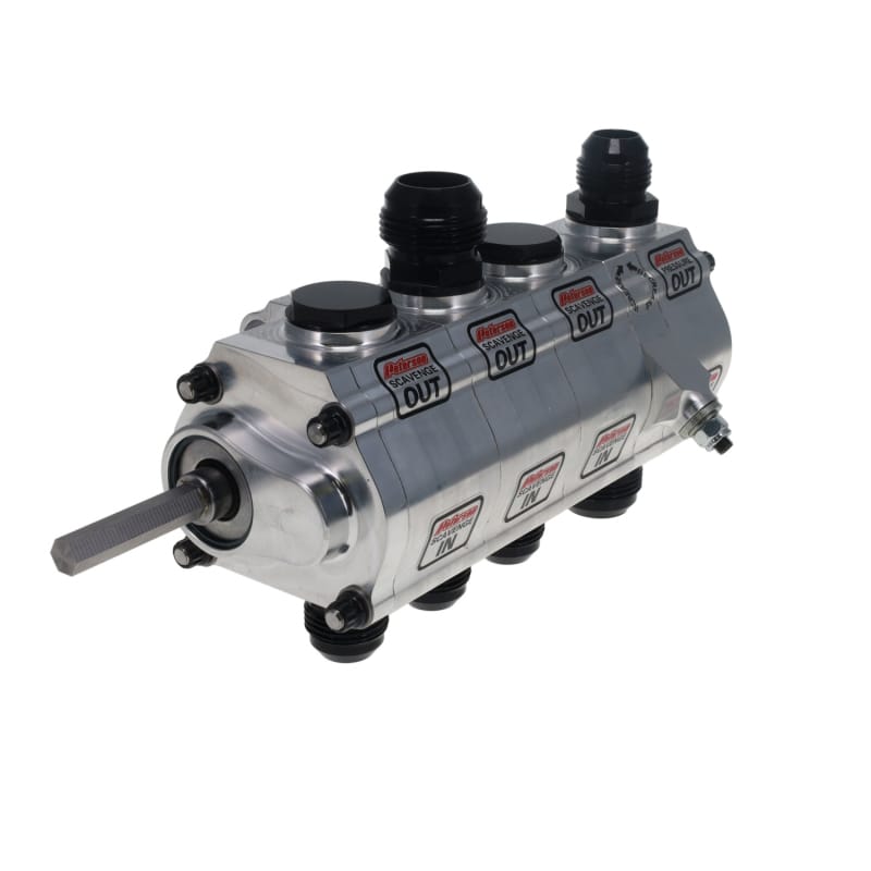 Peterson Fluid Systems — Four Stage R4 Oil Pump Left Side Mount, Male Hex Shaft W/Rear Drive