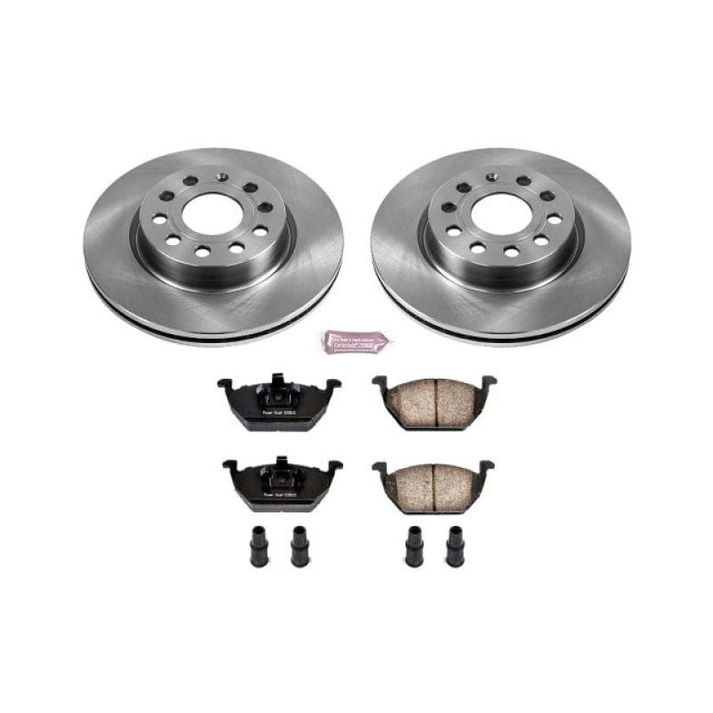 PowerStop — OE Stock Replacement Low-Dust Ceramic Brake Pad and Rotor Kit