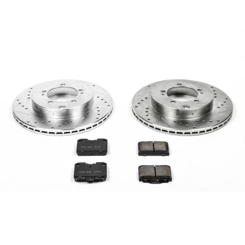 PowerStop — Z23 Daily Driver Carbon-Fiber Ceramic Brake Pad and Drilled & Slotted Rotor Kit