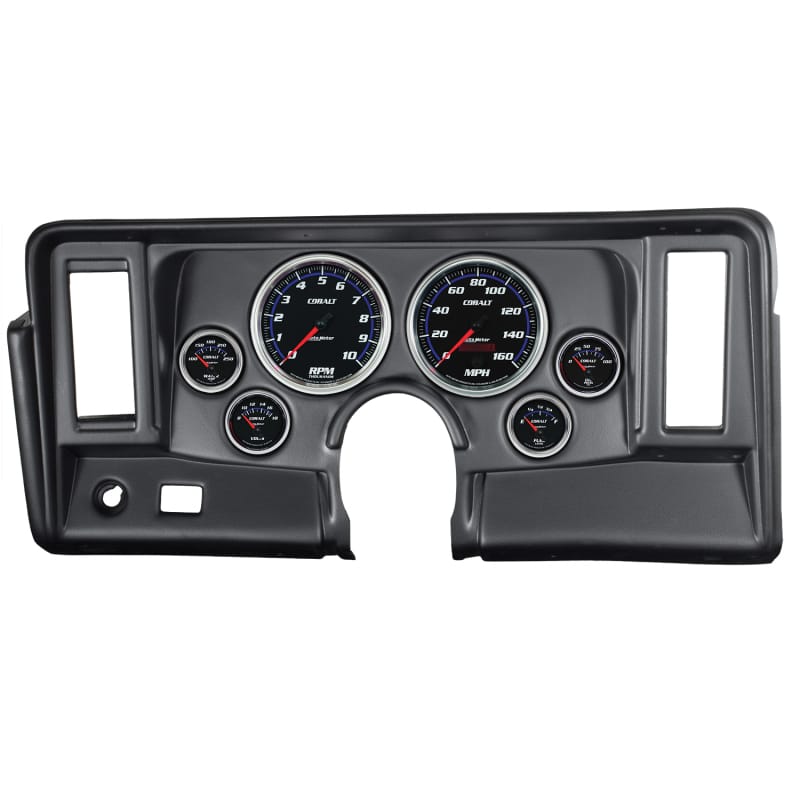 AutoMeter — DIRECT FIT DASH KIT, NOVA 69-76, TACH/MPH/FUEL/OILP/WTMP/VOLT, COBALT