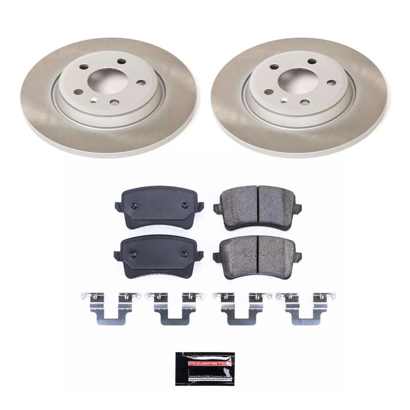 PowerStop — Semi-Coated Rotor and Low-Dust Ceramic Brake Pad Kit