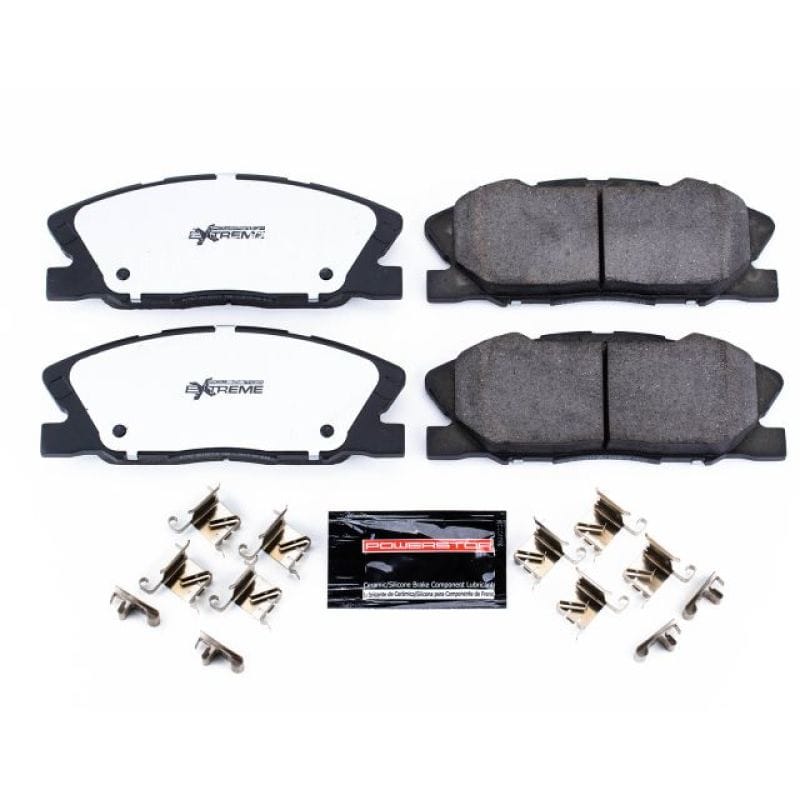 PowerStop — PowerStop - Z26 Performance Carbon-Fiber Ceramic Brake Pads with Hardware Kit