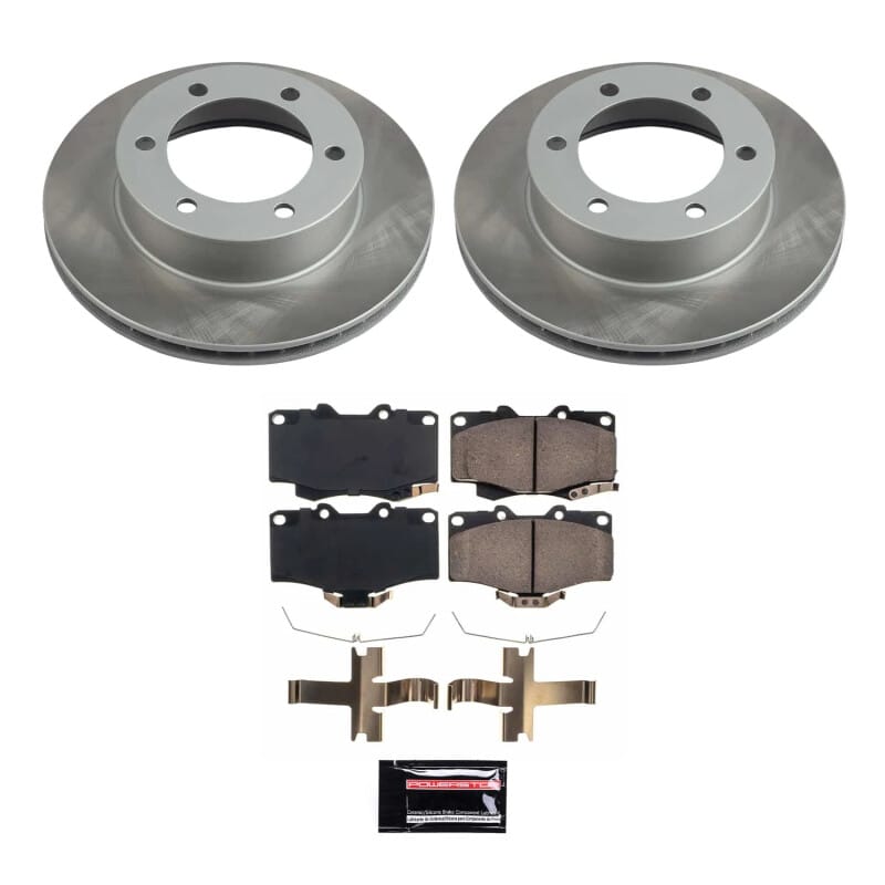 PowerStop — Semi-Coated Rotor and Low-Dust Ceramic Brake Pad Kit