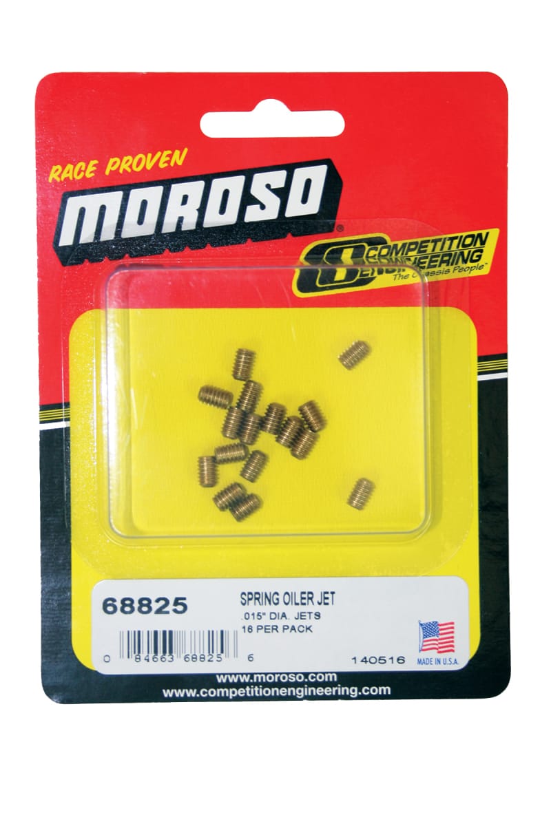Moroso — Moroso Spring Oiler Jets - .015in Diameter Orifice - 16 Pack
