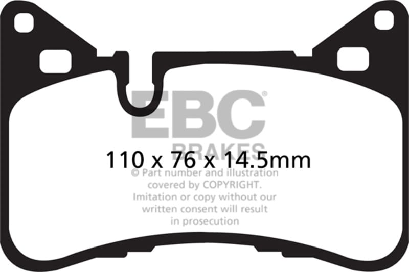 EBC — EBC 14 Mercedes-Benz C63 AMG (W204) 6.2 Yellowstuff Rear Brake Pads
Disc Brake Pad