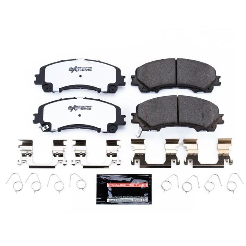 PowerStop — PowerStop - Z26 Performance Carbon-Fiber Ceramic Brake Pads with Hardware Kit
