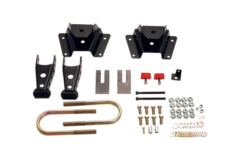 Belltech — 4" Drop Leaf Spring Shackle & Hanger Kit (Front Hanger/Rear Shackle)
SHACKLE & HANGER KIT | 4 INCH DROP - 6419