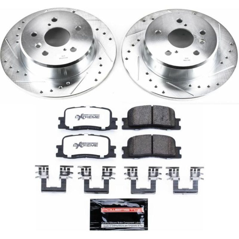 PowerStop — Z36 Truck and SUV Carbon-Fiber Ceramic Brake Pad and Drilled & Slotted Rotor Kit