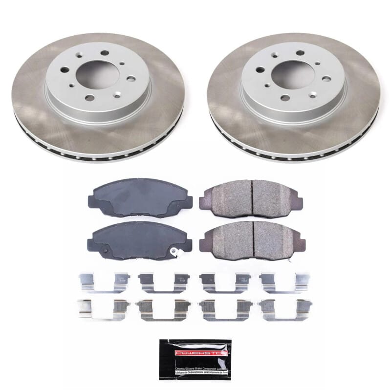 PowerStop — Semi-Coated Rotor and Low-Dust Ceramic Brake Pad Kit