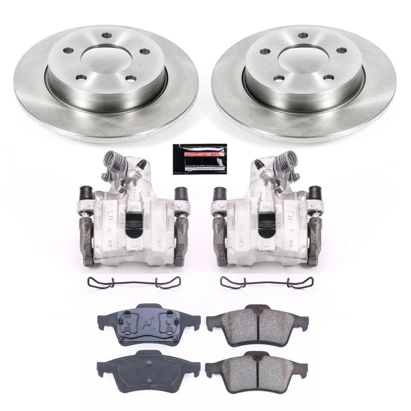PowerStop — OE Stock Replacement Low-Dust Ceramic Brake Pad, Rotor and Caliper Kit