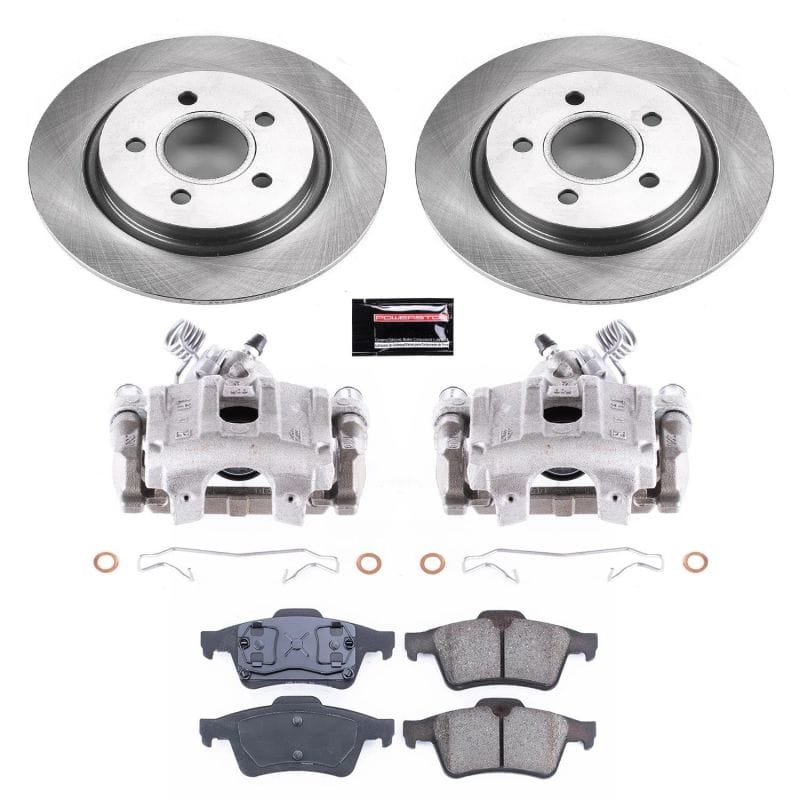PowerStop — OE Stock Replacement Low-Dust Ceramic Brake Pad, Rotor and Caliper Kit