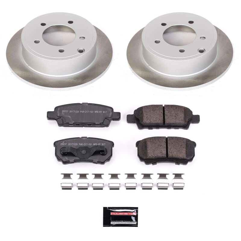 PowerStop — Semi-Coated Rotor and Low-Dust Ceramic Brake Pad Kit