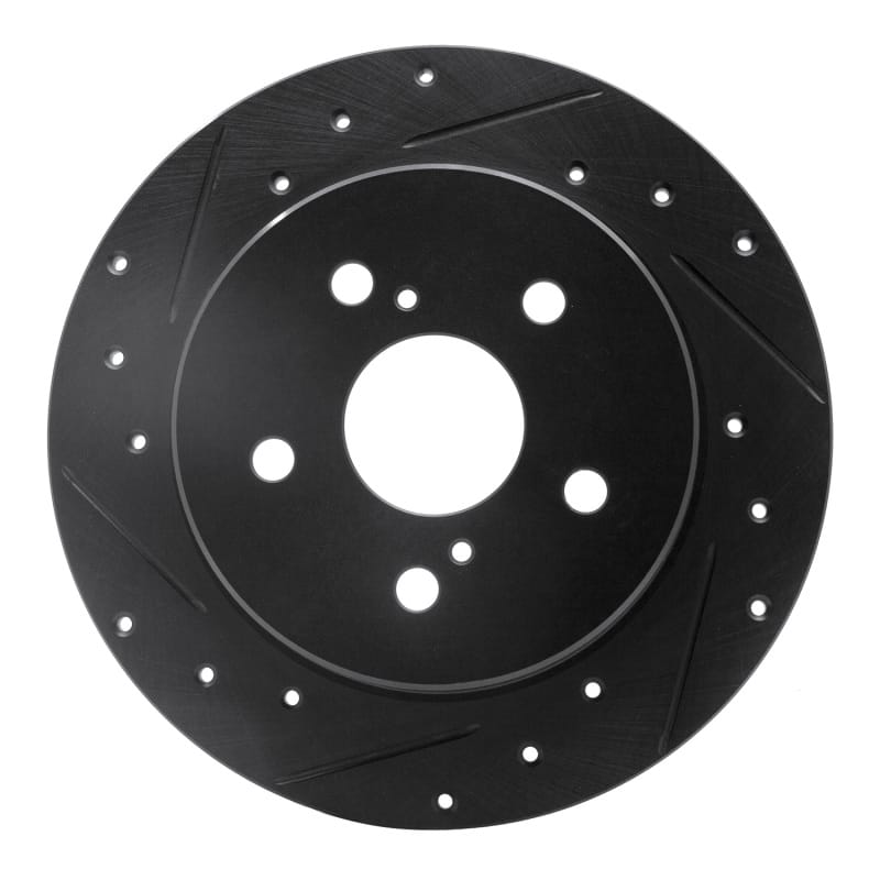 R1 Concepts — R1 Concepts Brake Rotor Drilled and Slotted Black