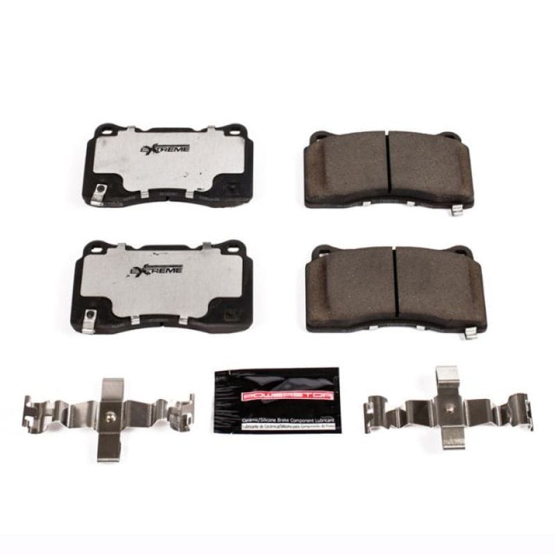 PowerStop — PowerStop - Z26 Performance Carbon-Fiber Ceramic Brake Pads with Hardware Kit