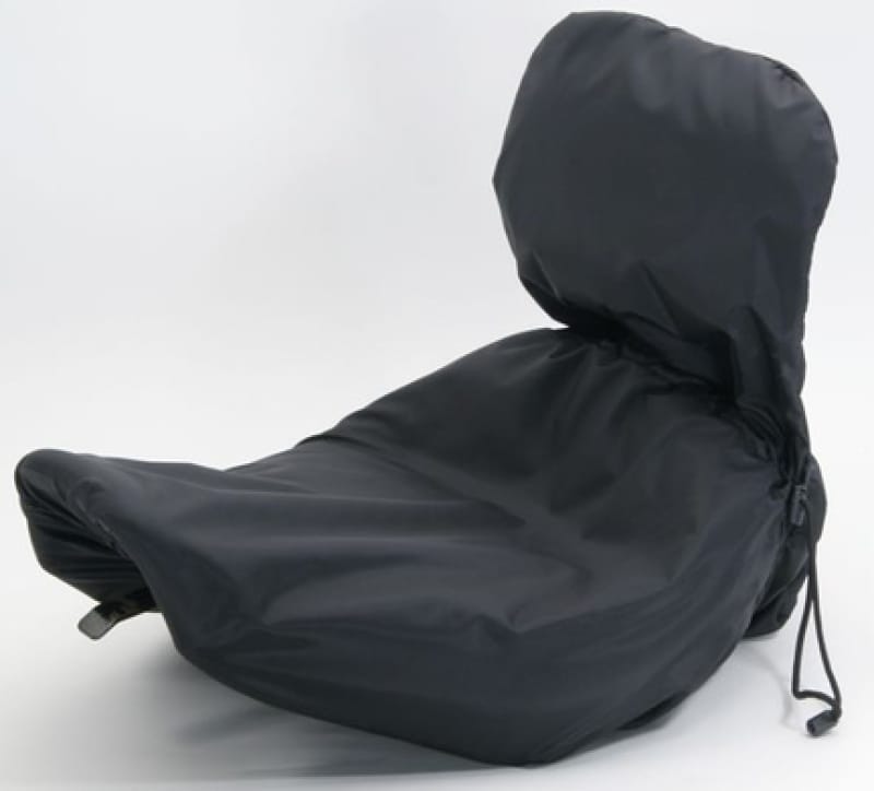 Mustang Motorcycle — Mustang Harley Solo Seat w/Driver Backrest Rain Covers - Black