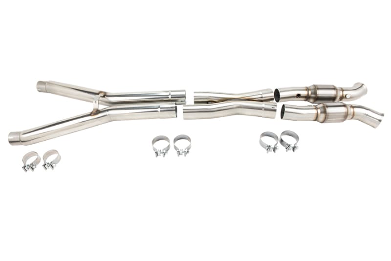 Kooks Headers — Kooks 09-13 Chevrolet Corvette C6 LS2/LS3 6.0L/6.2L 3in x 3in Catted SS X-Pipe Conn to 2.5in OEM Exh
3in. x 2-1/2in. X-Pi
3" x 2-1/2" X-Pipe