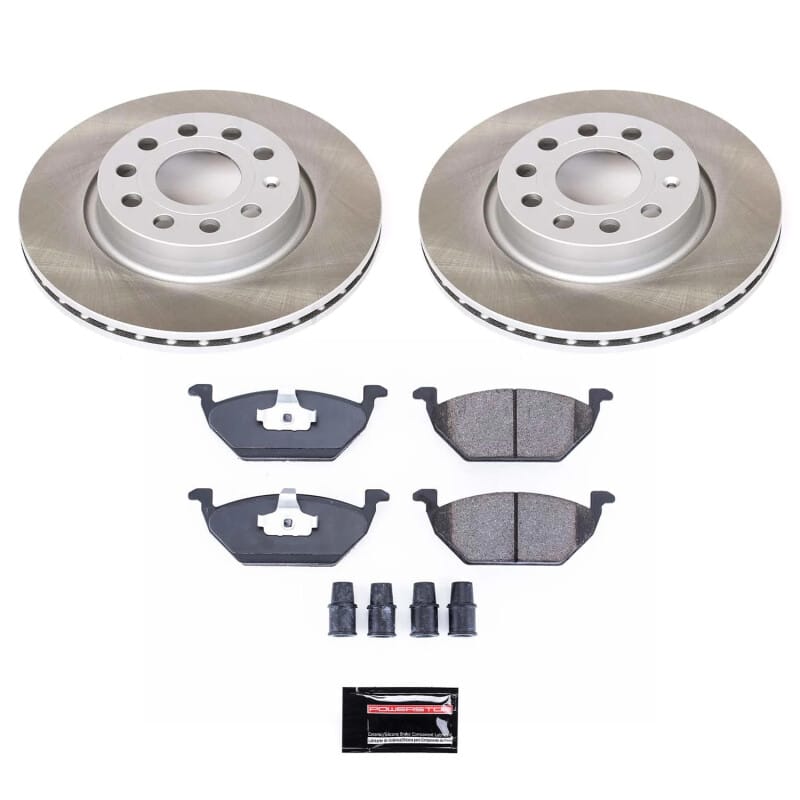 PowerStop — Semi-Coated Rotor and Low-Dust Ceramic Brake Pad Kit