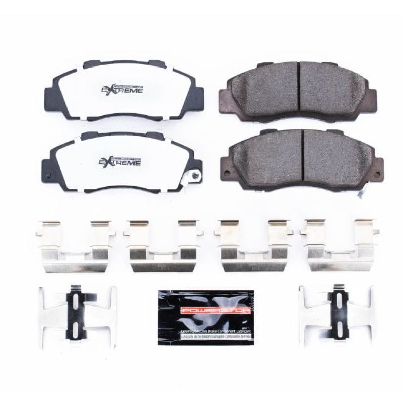 PowerStop — PowerStop - Z26 Performance Carbon-Fiber Ceramic Brake Pads with Hardware Kit