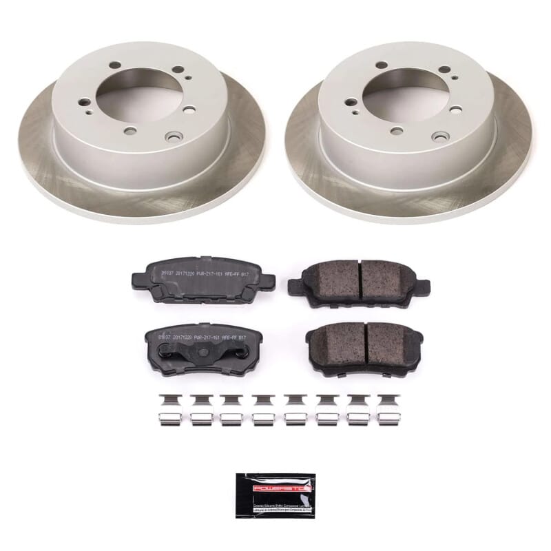 PowerStop — Semi-Coated Rotor and Low-Dust Ceramic Brake Pad Kit