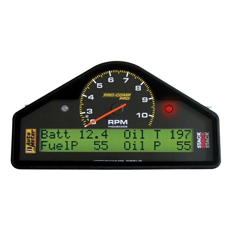 AutoMeter — RACE DASH DISPLAY, 10.5K RPM/MPH/FUELP/OILP/OILT/WTMP/VOLT, PRO-COMP