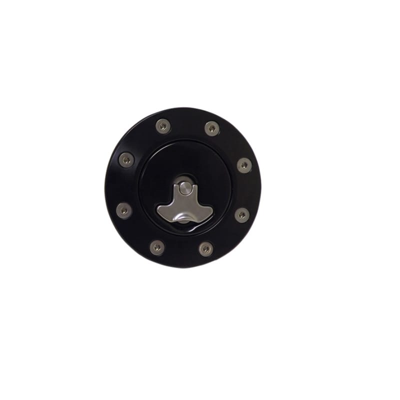 Ridetech — Billet aluminum gas cap, universal fit, locking, anodized Black.