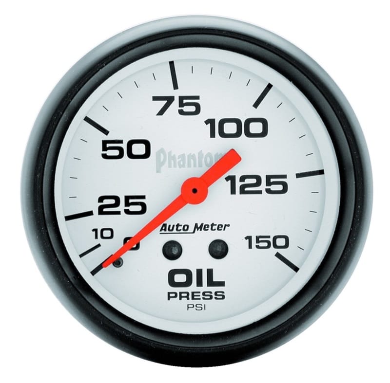 AutoMeter — GAUGE, OIL PRESSURE, 2 5/8" , 150PSI, MECHANICAL, PHANTOM