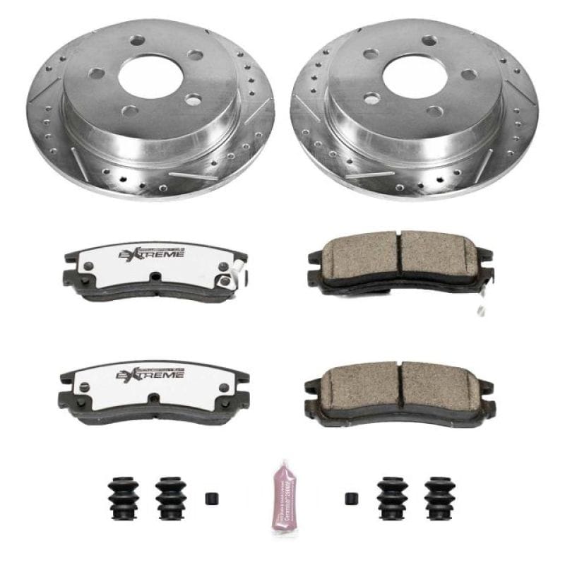 PowerStop — Z26 Street Performance Ceramic Brake Pad and Drilled & Slotted Rotor Kit
