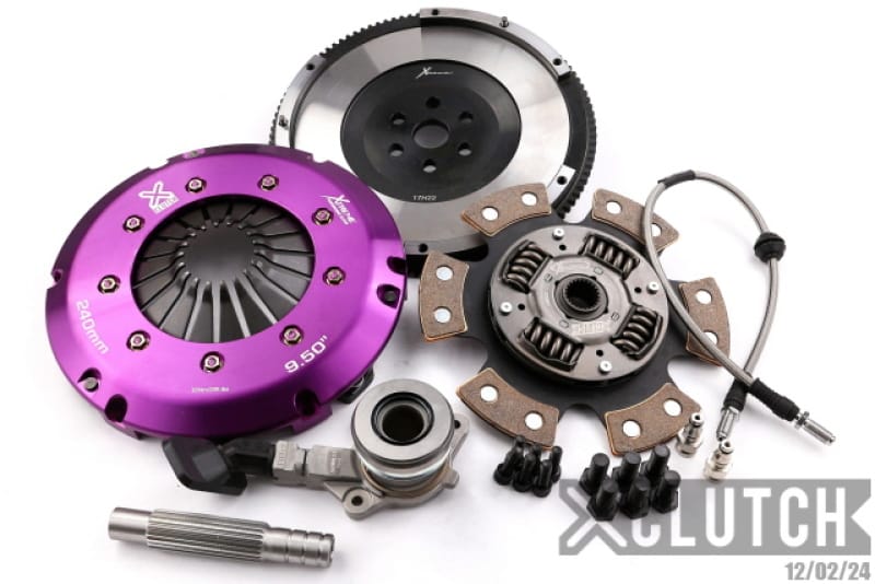 XCLUTCH — Clutch Kit Inc Chromoly Flywheel + HRB; Stage 2R  Single Ceramic Race Disc