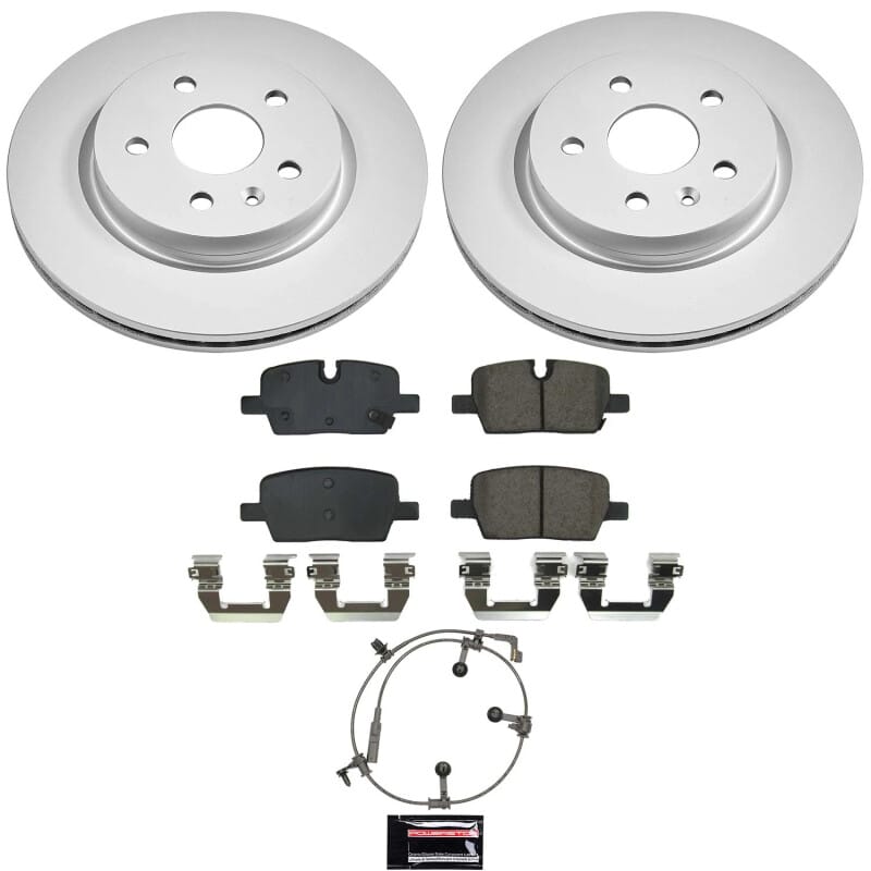 PowerStop — Genuine Geomet Coated Rotor and Low-Dust Ceramic Brake Pad Kit