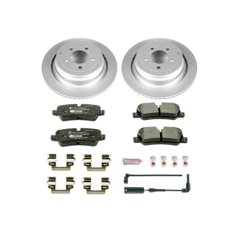 PowerStop — Genuine Geomet Coated Rotors, ECE-R90 Brake Pads + Hardware Kit