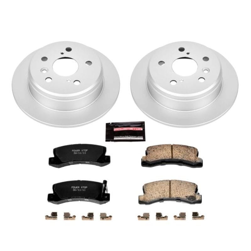 PowerStop — Genuine Geomet Coated Rotor and Low-Dust Ceramic Brake Pad Kit