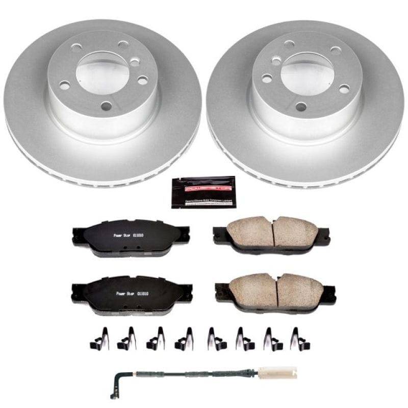 PowerStop — Genuine Geomet Coated Rotor and Carbon-Fiber Ceramic Brake Pad Kit