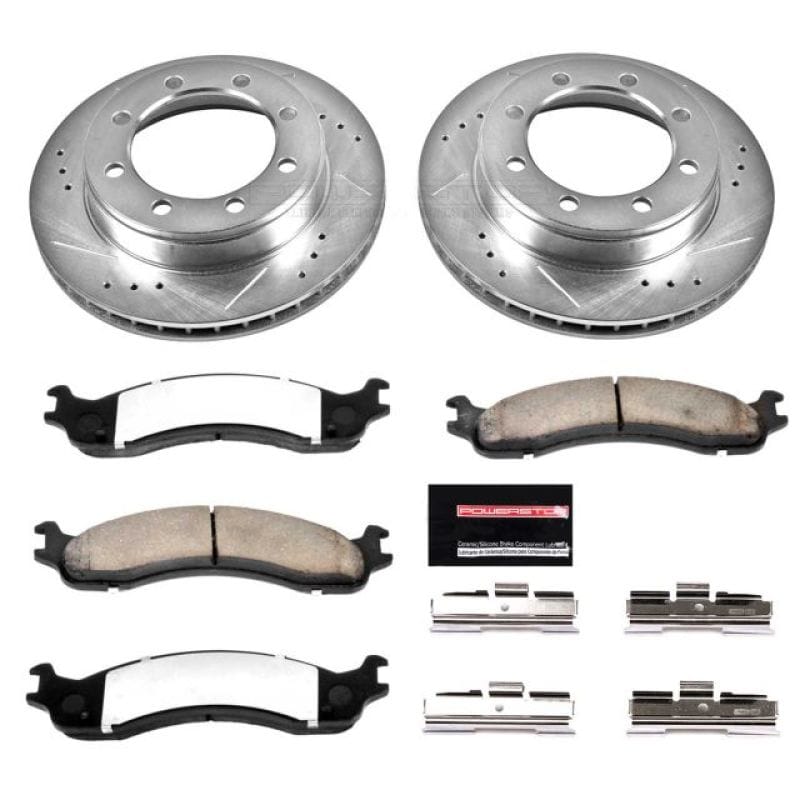 PowerStop — Z36 Truck and SUV Carbon-Fiber Ceramic Brake Pad and Drilled & Slotted Rotor Kit