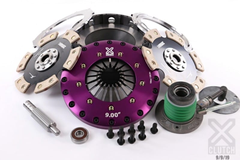 XCLUTCH — Clutch Kit Inc Chromoly Flywheel + HRB; 9" Twin Solid Ceramic Clutch Discs